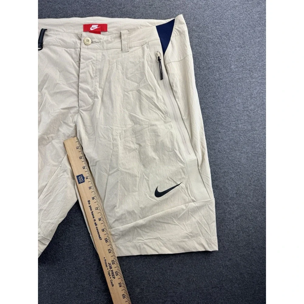 Nike Shorts Mens Size 38 USA Olympic Flag Swoosh Sports Outdoor 812246-201 Beige